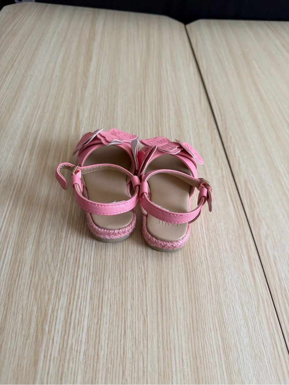 Janie and Jack Pink Butterfly Toddler Sandals